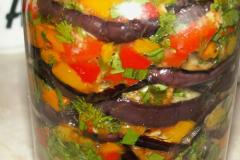 Recipes for colds for the winter: canned eggplants with pepper and garlic Rolled bell peppers and eggplants