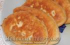 Delicious cabbage pies, fried in a frying pan Fried cabbage pies with fresh yeast