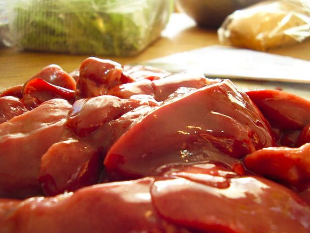Chicken liver, liver salad