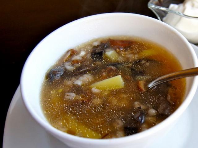Mushroom and potato soup recipe with photos