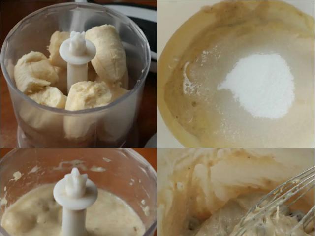 Rezept: Bananenmuffin – mager, aber sehr lecker Schritt-für-Schritt-Rezept zur Herstellung magerer Muffins oder Kuchen mit Foto